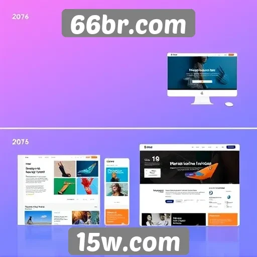 Evolução do design do site 66br.com ao longo do tempo